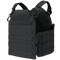 The Condor Cyclone RS Plate Carrier is a black tactical vest with MOLLE webbing and adjustable straps, perfect for law enforcement or range use. Shown on a white background.